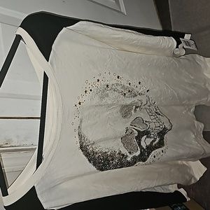 NWT torrid super soft 3/4 sleeve skull&stars top
